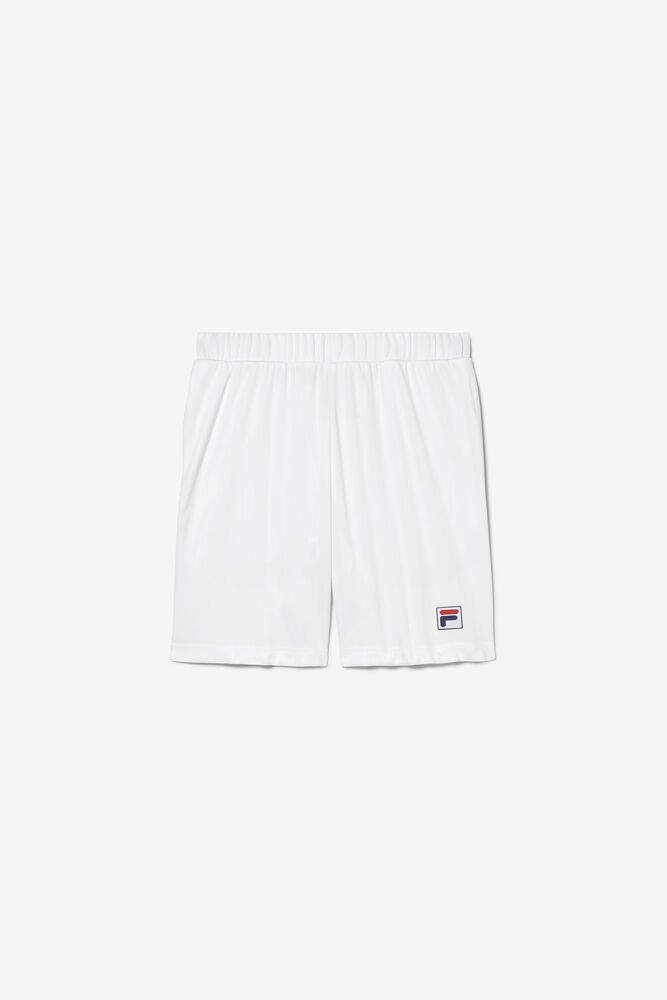 Fila Shorts White Line Mens White - India FBD-457213